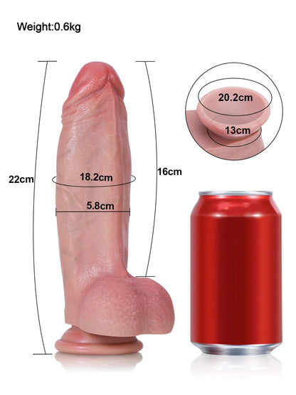 Norbert - Realistische Dikke Dildo Met Zuignap - 22-25 cm Twee Maten