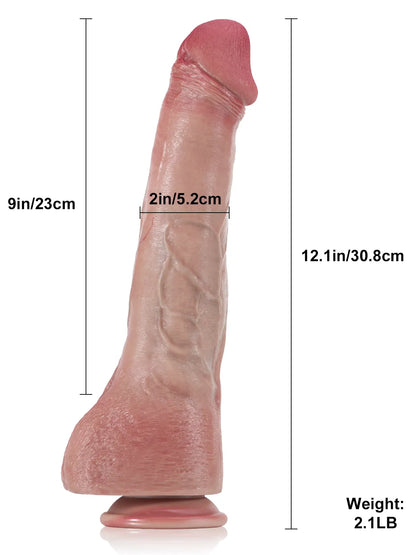 Noud - Extra Lange Realistische Dildo Met Zuignap - 30,8 cm