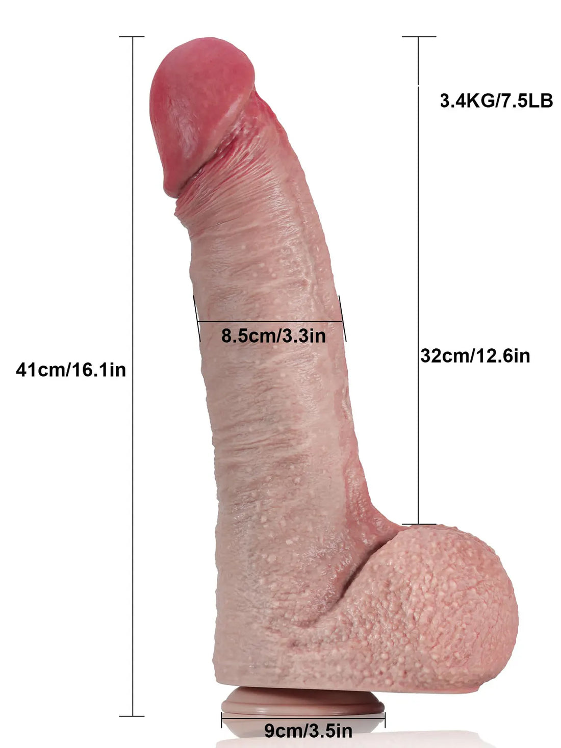Olivier - Realistische Extreem Grote Dildo - 41 cm