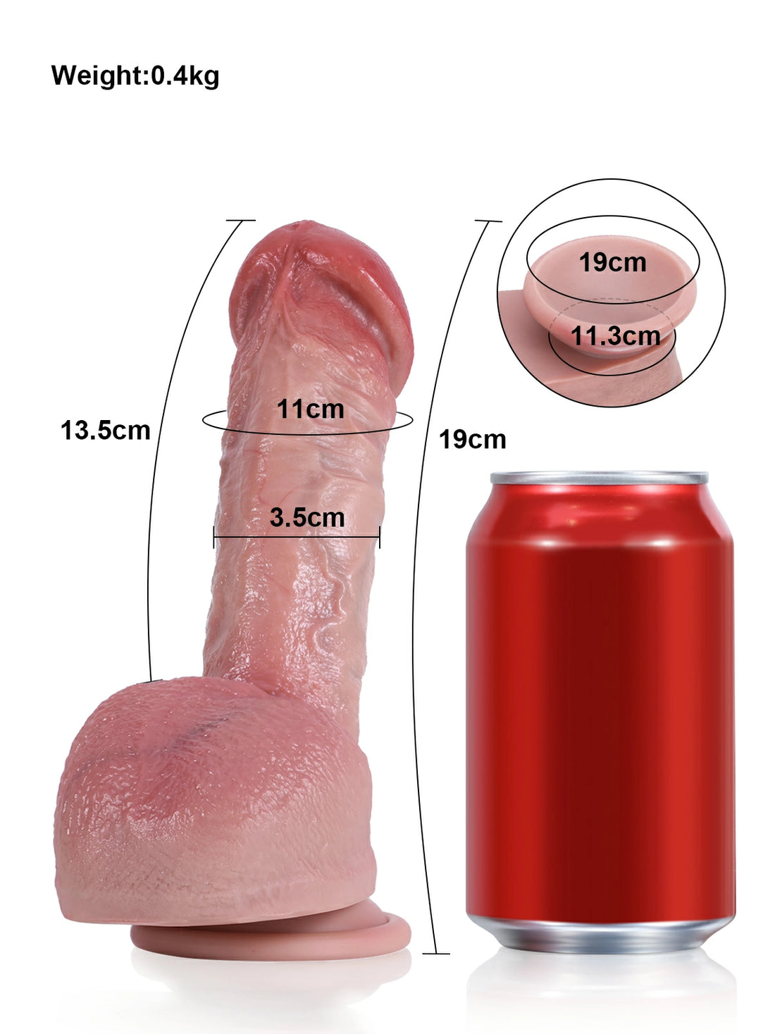 Paul - Realistische Beginnersdildo Met Balzak - 19 cm