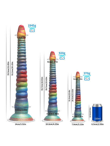 Philip - Regenboog Tentacle Dildo, Handgeverfd in 3 Maten - Fantasy