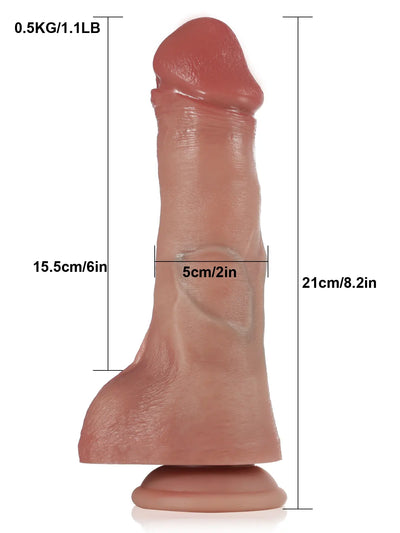 Piter - Realistische Beginner Pulserende Dildo Met Afstandsbediening - 21cm