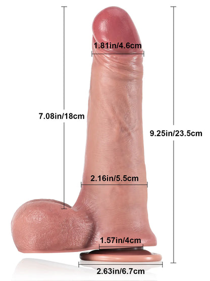 Realistische Siliconen Zwarte Dildo