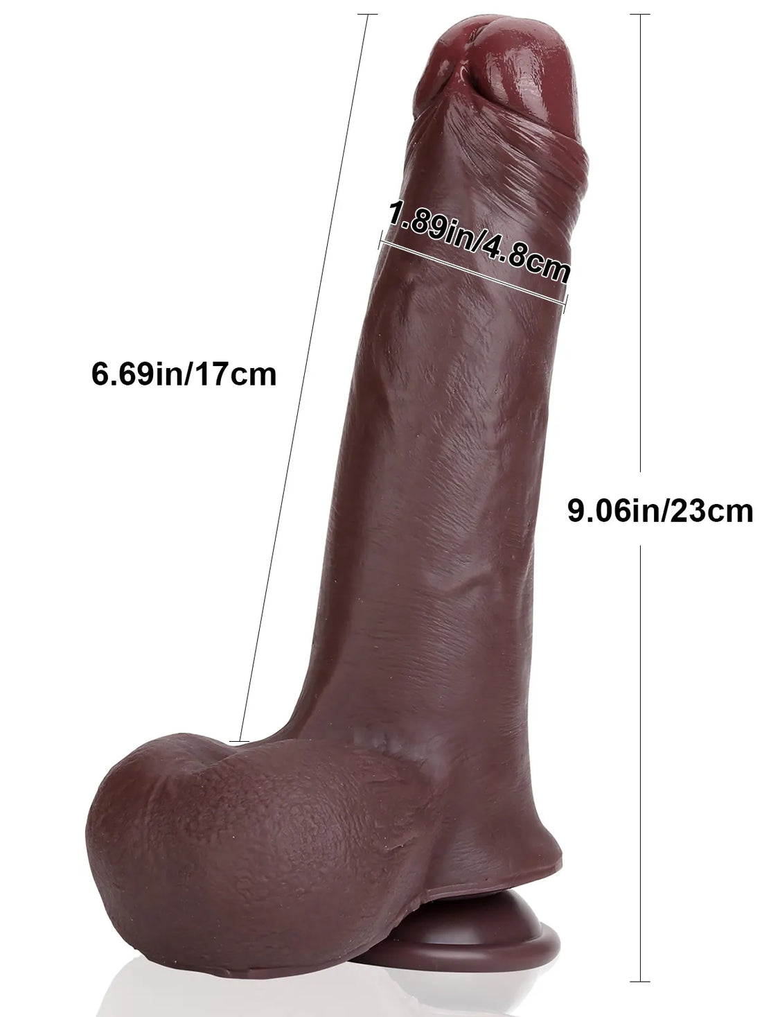 Realistische Siliconen Zwarte Dildo
