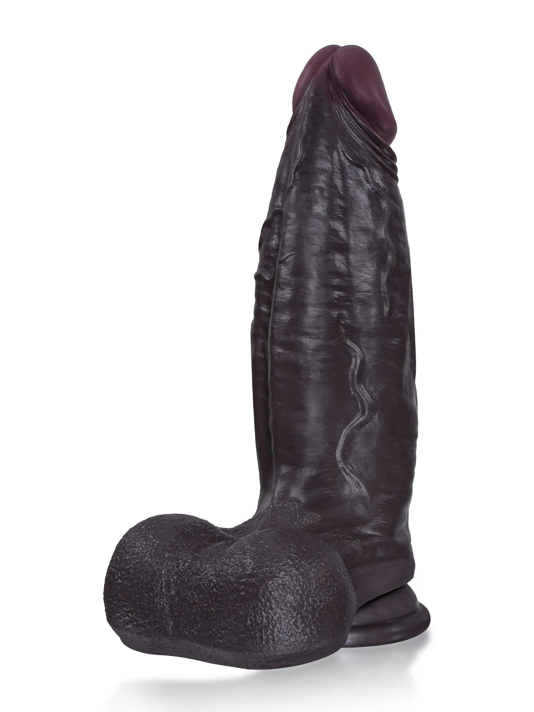 Reinier - Grote Zwarte Extra Dikke Dildo met Spitse Eikel - 29,2 cm