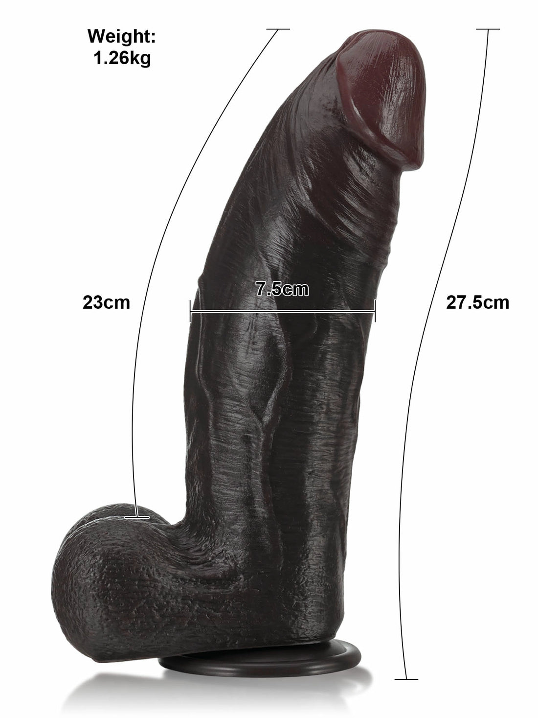 Rocco - Extra Dikke Realistische Dildo met Dubbele Dichtheid - 27,5 cm