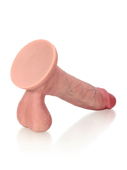 Rogan - Realistische Dual-Density Dildo met Beweeglijke Ballen - 23,4 cm