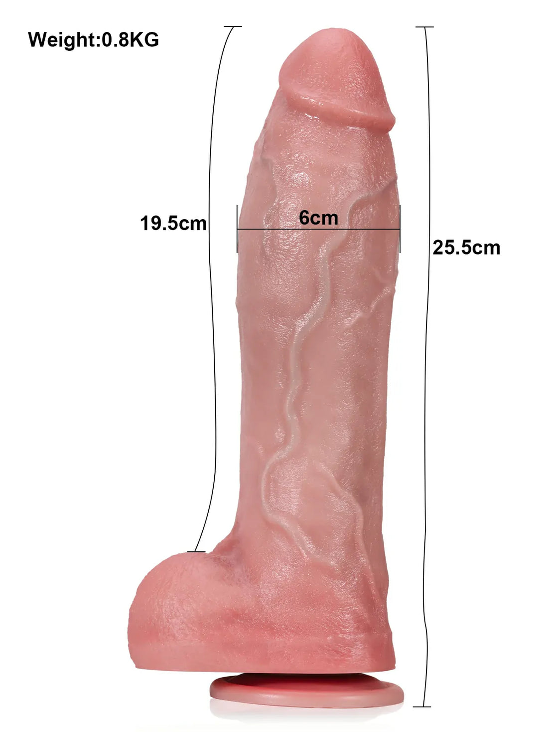 Rubin - Automatische Realistische Dildo met Stotende en Vibrerende Functie - 25,5 cm