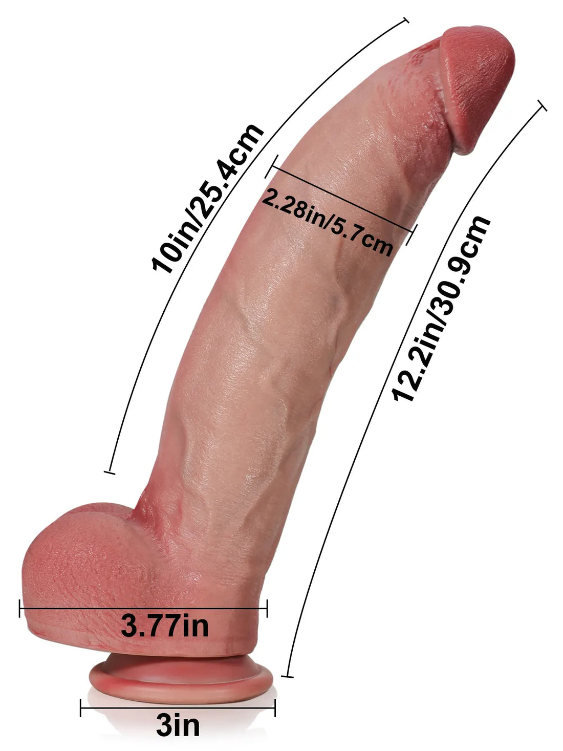 Sander - Grote Realistische Dildo Met Keel - 30.9 cm