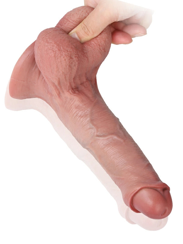 Sem - Slanke Realistische Dildo met Bewegende Balzak - 21 cm