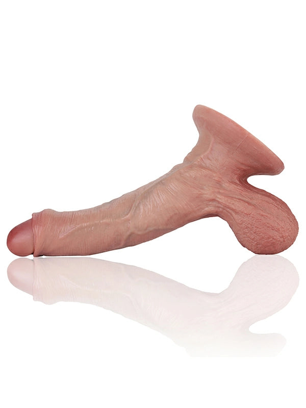 Sem - Slanke Realistische Dildo met Bewegende Balzak - 21 cm