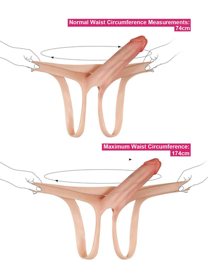 Seraphine - Holle Voorbinddildo (Strap-On) · Penisverlenging &amp; Erectiehulp - 21 cm