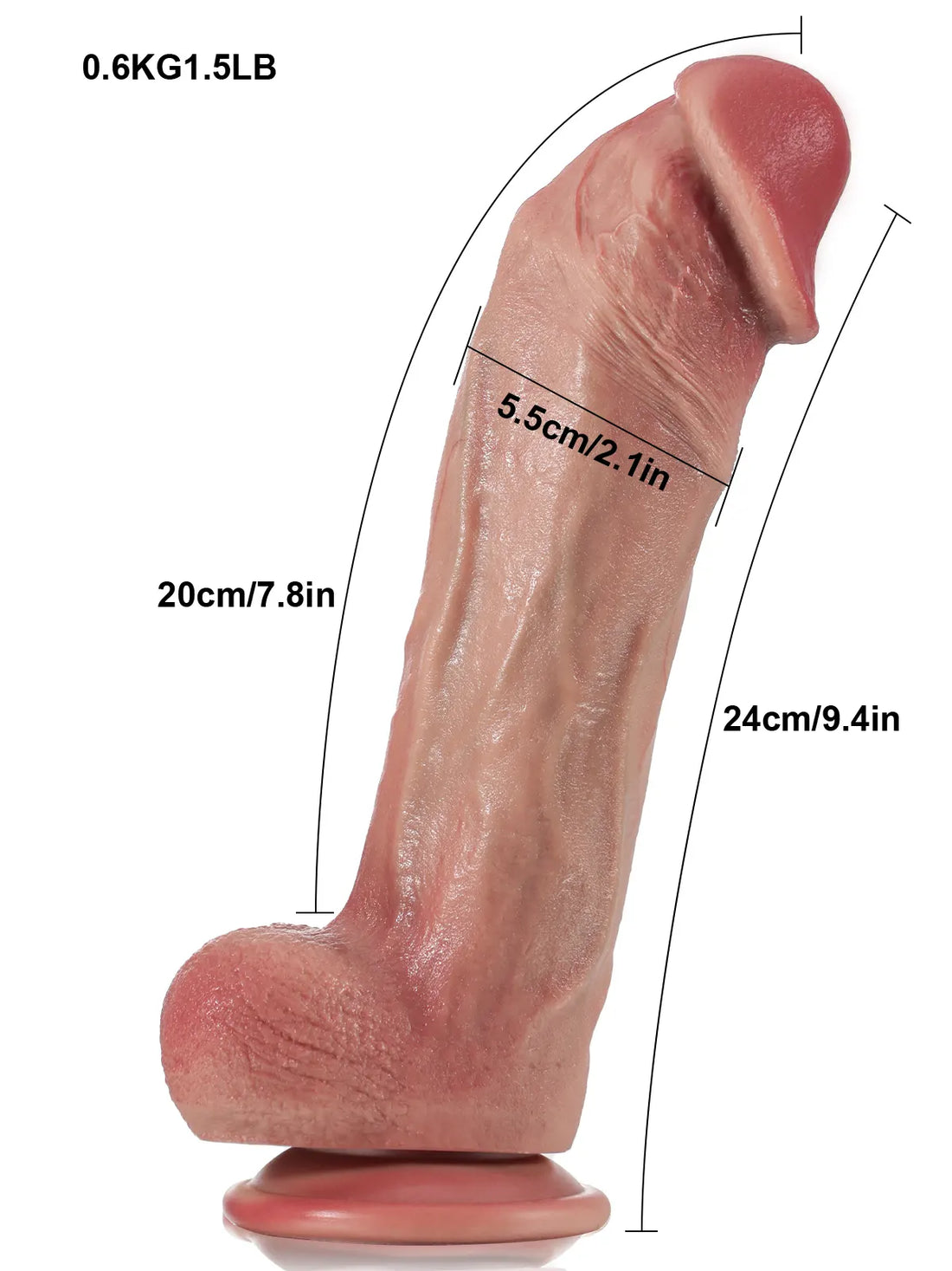 Realistische Siliconen G-spot Dildo