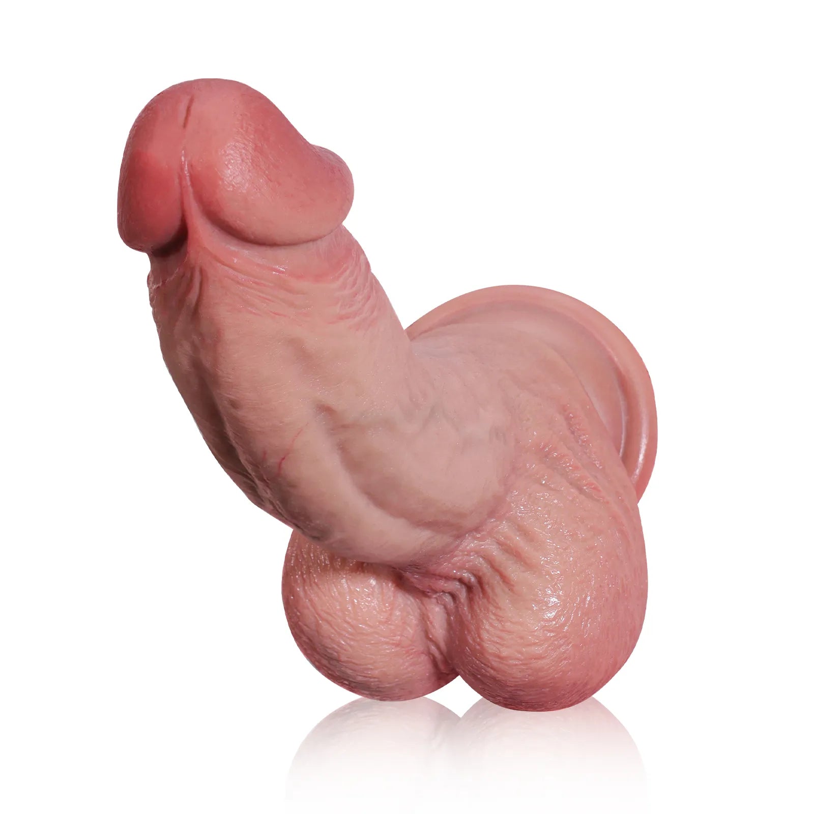 Simon – Realistische Dubbel-Density Siliconen Dildo met Gevormde Ruggengraat – 21,5cm