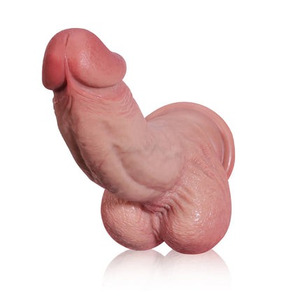 Simon – Realistische Dubbel-Density Siliconen Dildo met Gevormde Ruggengraat – 21,5cm