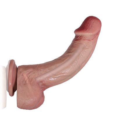 Simon – Realistische Dubbel-Density Siliconen Dildo met Gevormde Ruggengraat – 21,5cm