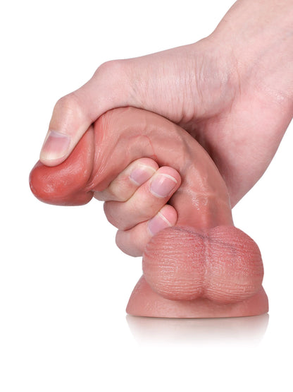 Smith - Compacte Realistische Dildo met Zachte Beweegbare Testikels - 15,5 cm