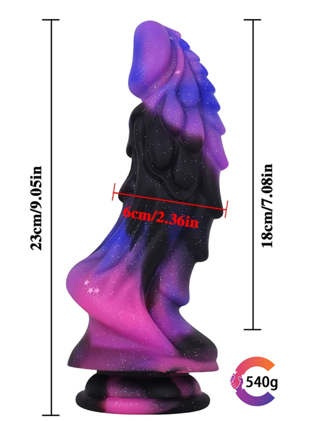 Marcel - Sterrennacht Draken Dildo - 23 cm