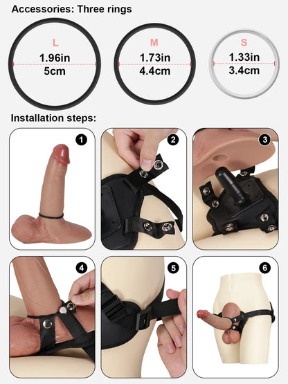 TPE + PU-leer Vac-U-Lock Strap On