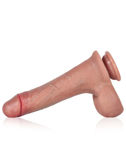 Teun - Realistische Stotende Dildo Met Zachte Ballen - 22 cm
