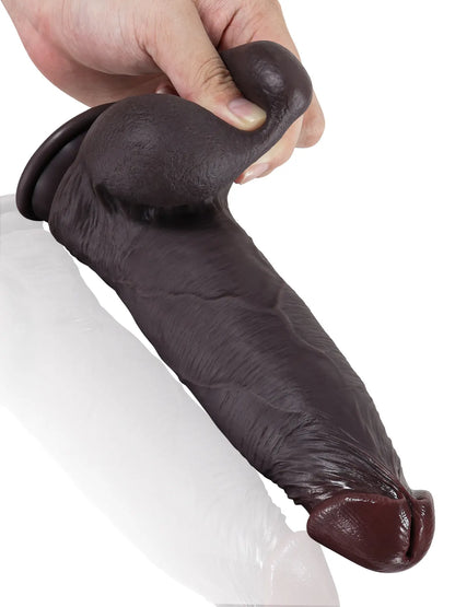 Sjoerd - Realistische Zwarte Dildo Met Zuignap - 23,3 cm