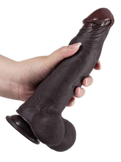 Sjoerd - Realistische Zwarte Dildo Met Zuignap - 23,3 cm