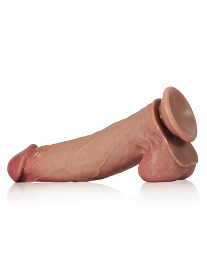 Sjoerd - Realistische Zwarte Dildo Met Zuignap - 23,3 cm