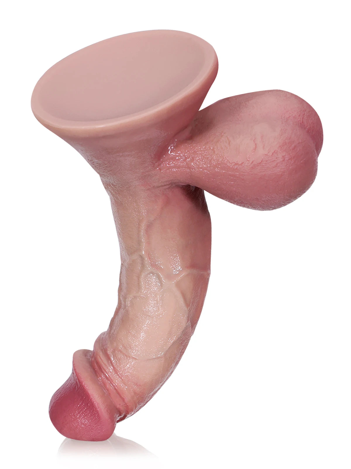 Tijn - Realistische Dildo met Bewegende Balzak en Metalen Kern - 24,6 cm