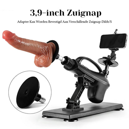 Apex - Veelzijdige Seksmachine Set met Universele Aansluiting