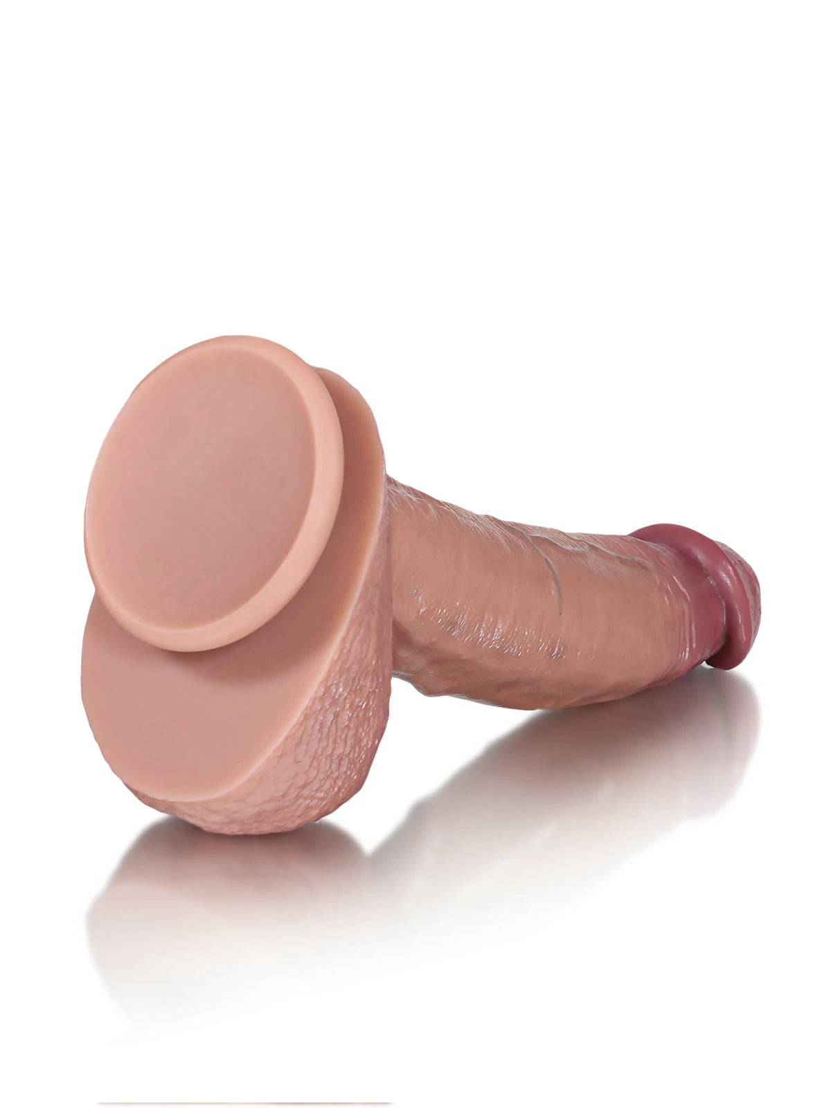 Ton - Realistische SlidingSkin Dildo met Grote Rosé Eikel - 21,6 cm