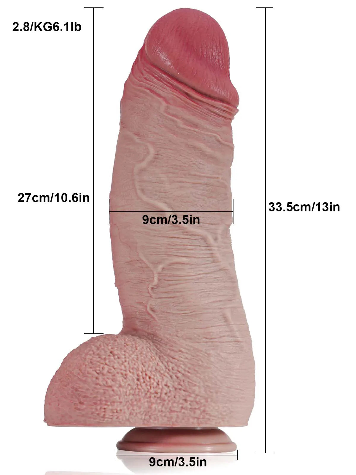 Tygo - Ultra Grote Realistische Dikke Dildo - 33.5 cm