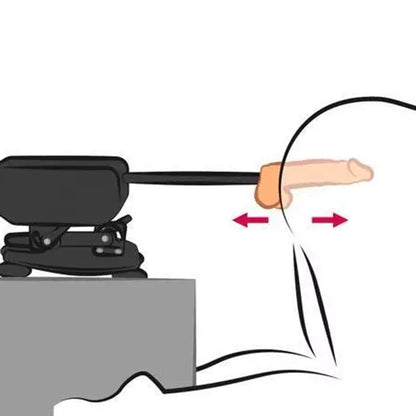 VAC-U-LOCK Dildo Machine met 10 Soorten Trilstanden &amp; 33 Snelheden