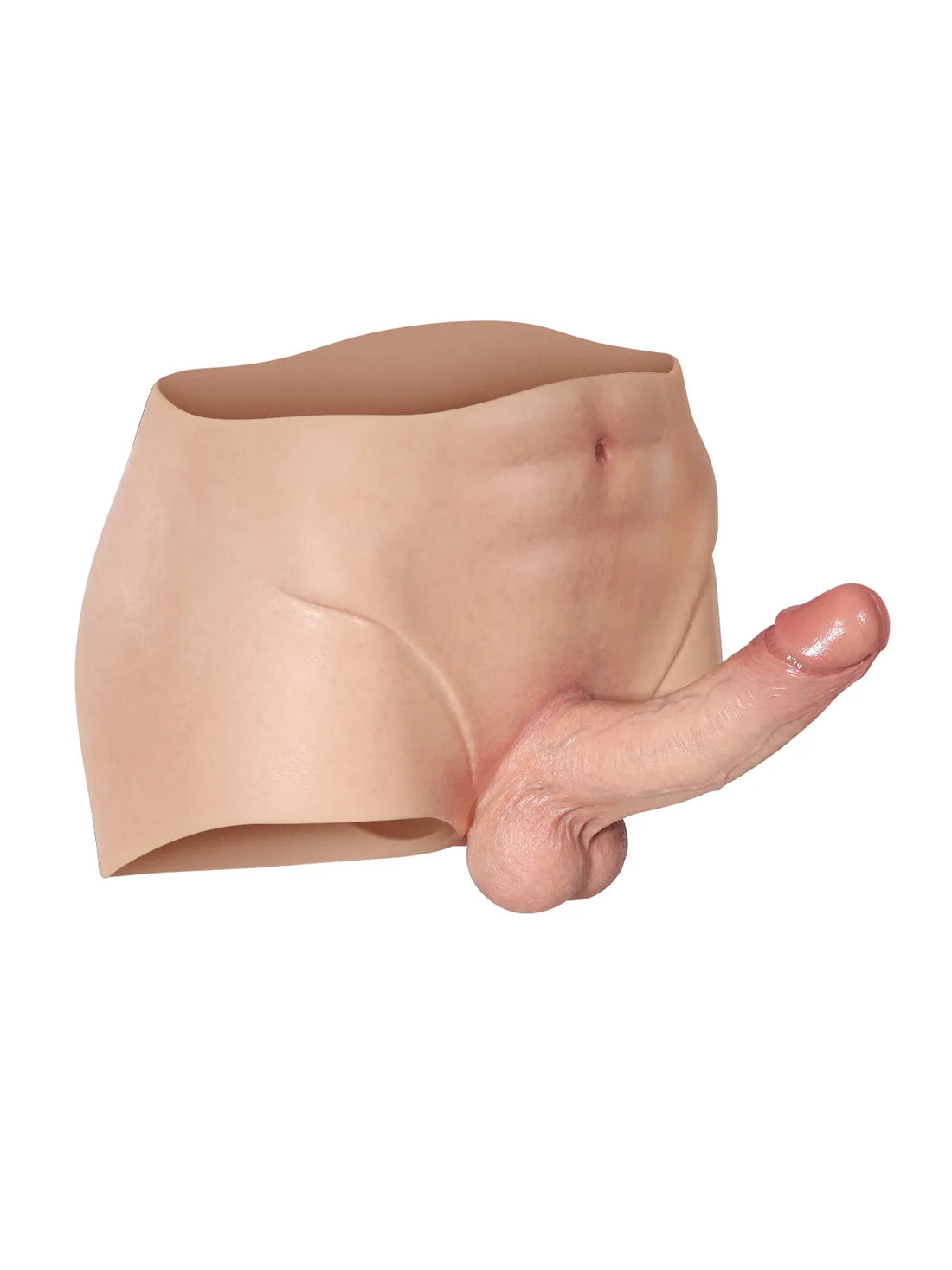 Volledig Omhullende Siliconen Strap-On Slip met Realistische Dildo