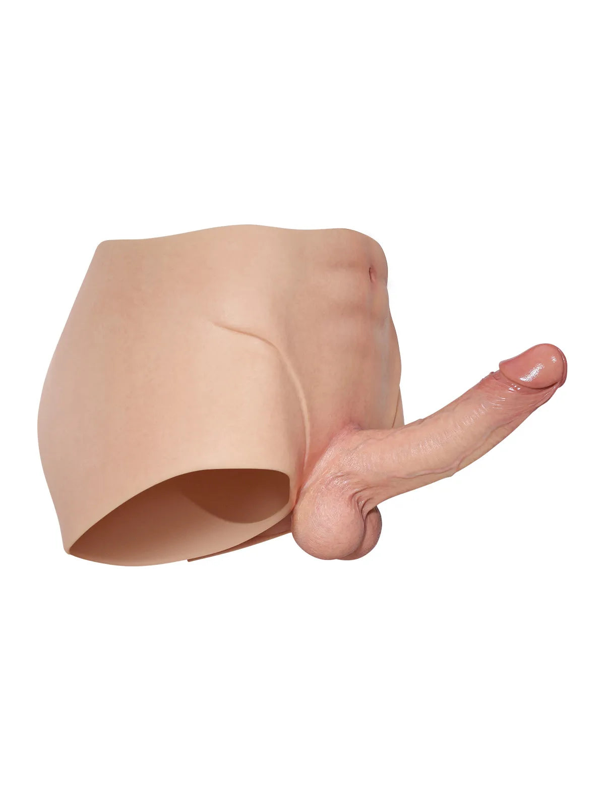 Volledig Omhullende Siliconen Strap-On Slip met Realistische Dildo