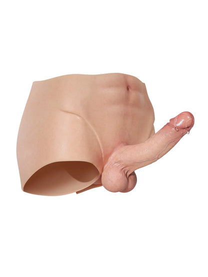 Volledig Omhullende Siliconen Strap-On Slip met Realistische Dildo