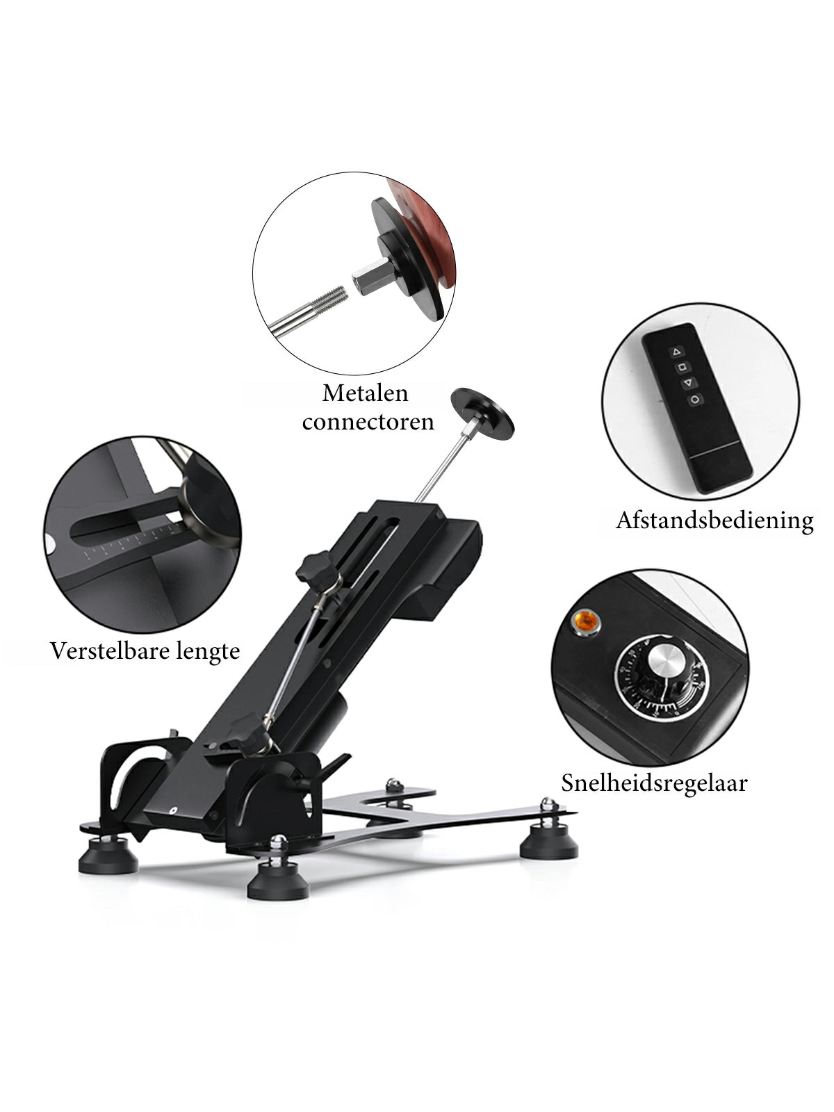 Vortex - Seksmachine met Verstelbare Slag 3-15 cm en Afstandsbediening