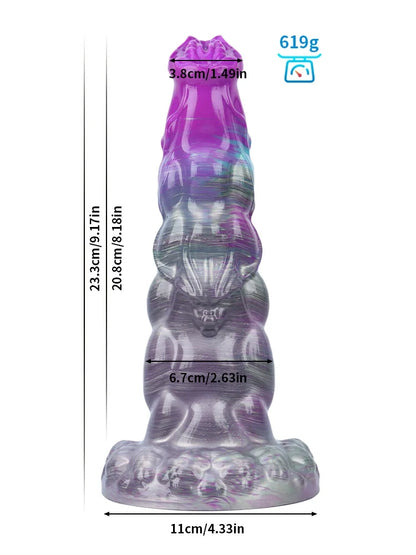 Walter - Dikke Fantasy Dildo met Gestructureerde Schacht en Zuignap - 4 Maten