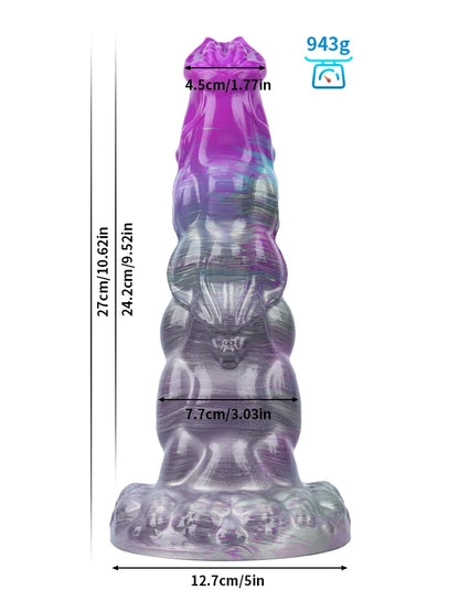 Walter - Dikke Fantasy Dildo met Gestructureerde Schacht en Zuignap - 4 Maten