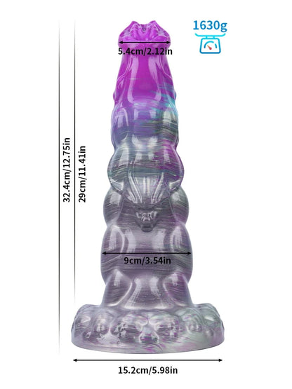 Walter - Dikke Fantasy Dildo met Gestructureerde Schacht en Zuignap - 4 Maten