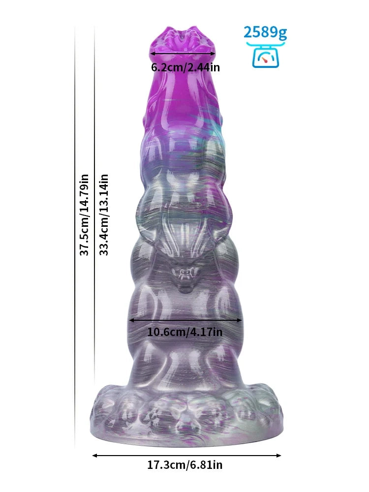 Walter - Dikke Fantasy Dildo met Gestructureerde Schacht en Zuignap - 4 Maten