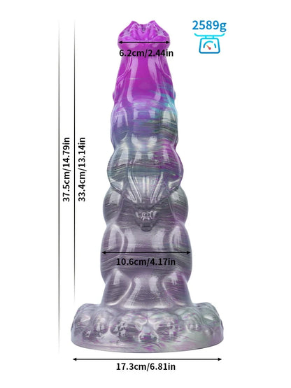 Walter - Dikke Fantasy Dildo met Gestructureerde Schacht en Zuignap - 4 Maten