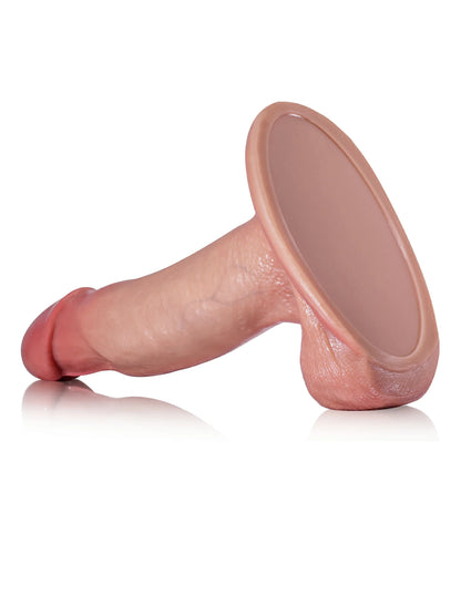 Wim - Realistische Dildo met Bewegende Huid en Balzak - 18 cm