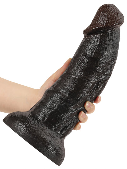 Zwarte Siliconen G-spot Dildo Met Kromming