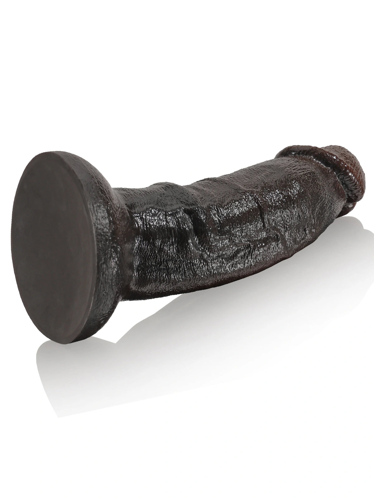 Zwarte Siliconen G-spot Dildo Met Kromming