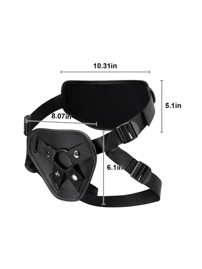 Zwarte Strap met 3 Maten Ringen