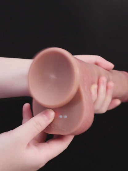 Elos - Vibrerende Stotende Dildo met Dual Density en Gedefinieerde Eikel - 27 cm